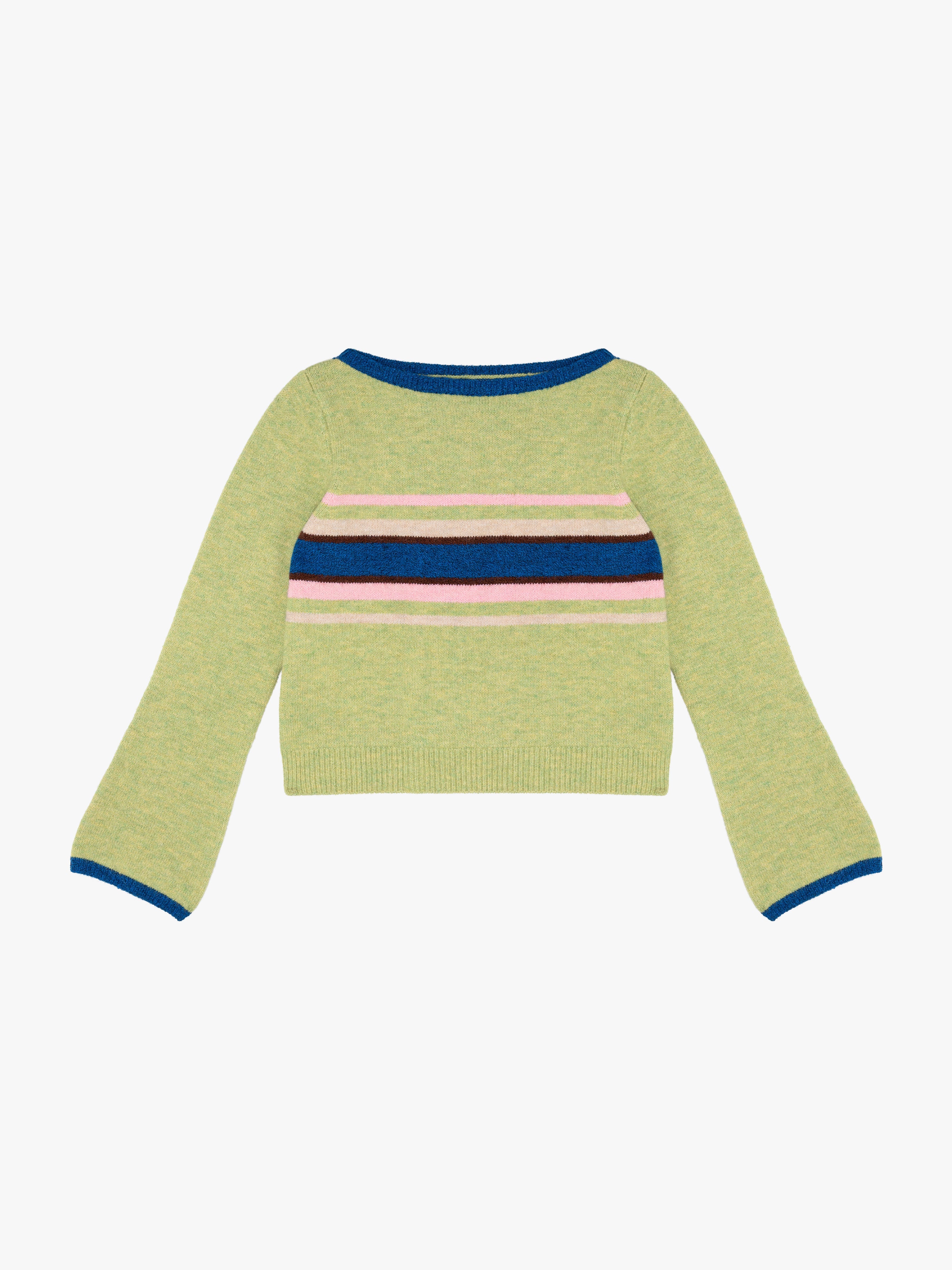 Mari Sweater - Pistachio Stripe